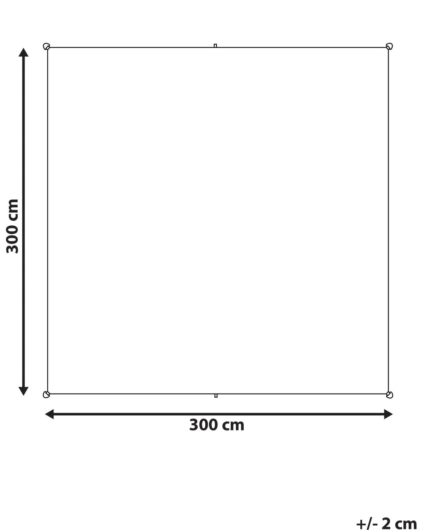 Żagiel przeciwsłoneczny LUKKA 300 cm 300 cm Złamana biel