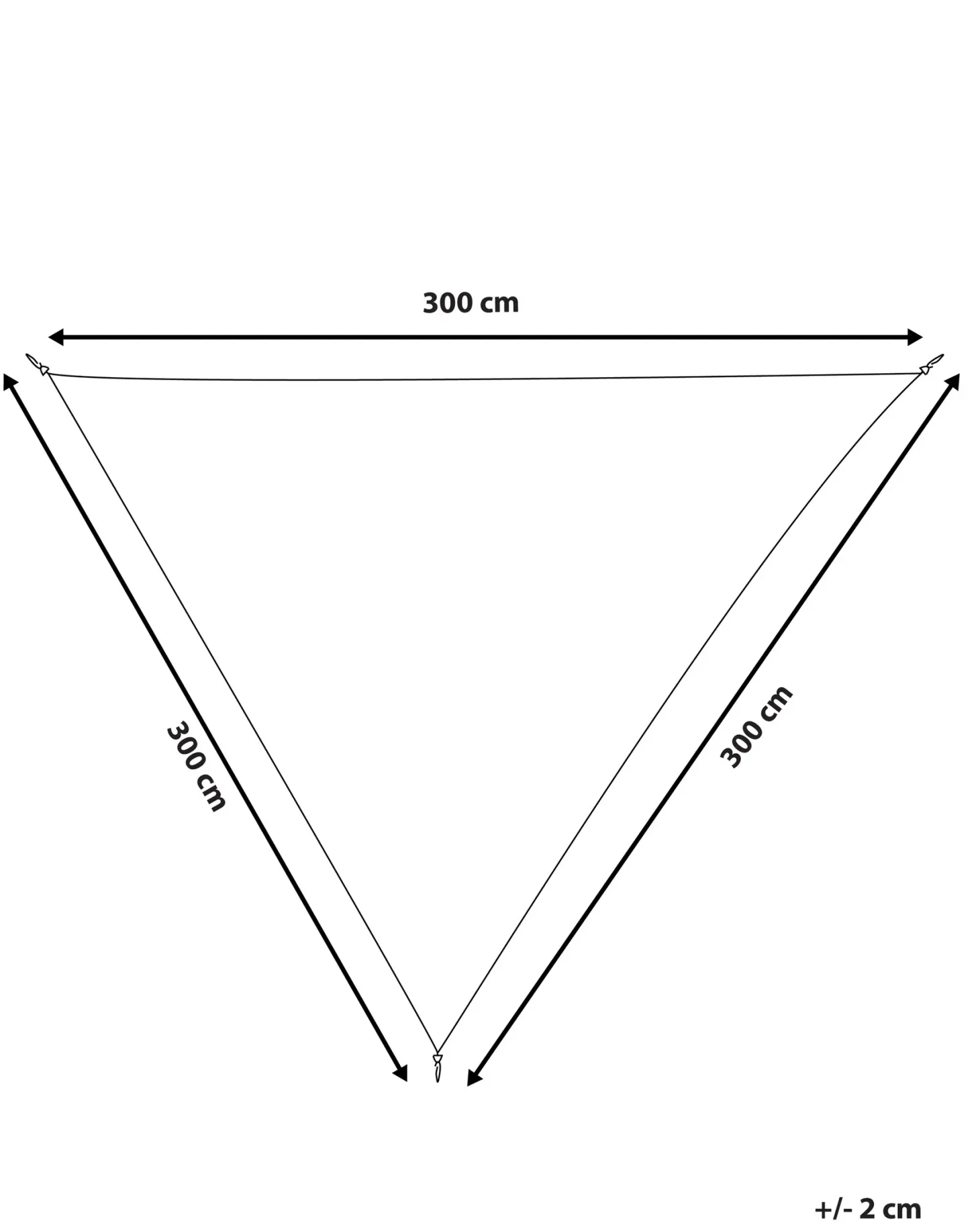 Żagiel przeciwsłoneczny LUKKA 300 cm 300 cm Złamana biel