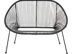 Ławka ogrodowa ACAPULCO II 113 cm Technorattan Czarny