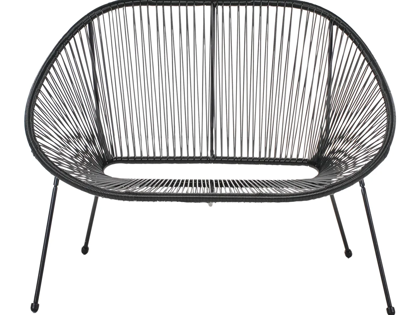 Ławka ogrodowa ACAPULCO II 113 cm Technorattan Czarny