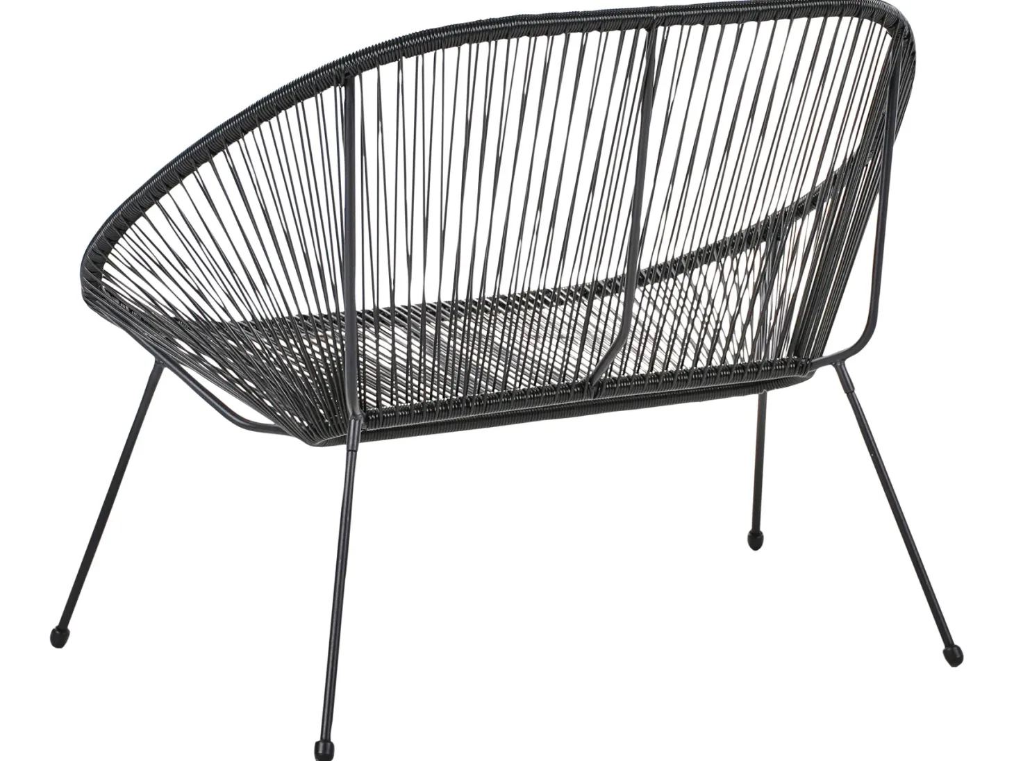 Ławka ogrodowa ACAPULCO II 113 cm Technorattan Czarny