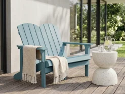 Ławka ogrodowa ADIRONDACK 125 cm Błękitny