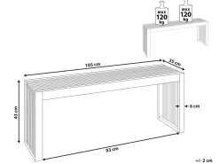 Ławka ogrodowa BELLANO 105 cm Drewno akacjowe Brązowy