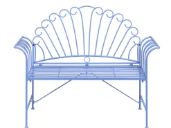 Ławka ogrodowa CAVINIA 125 cm Metal Błękitny