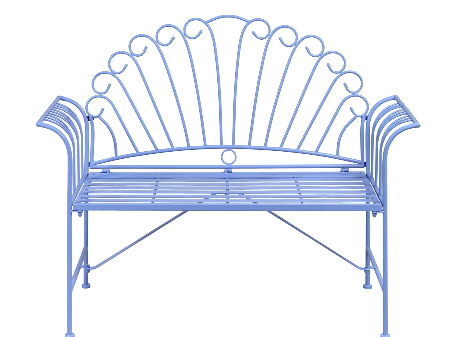 Ławka ogrodowa CAVINIA 125 cm Metal Błękitny