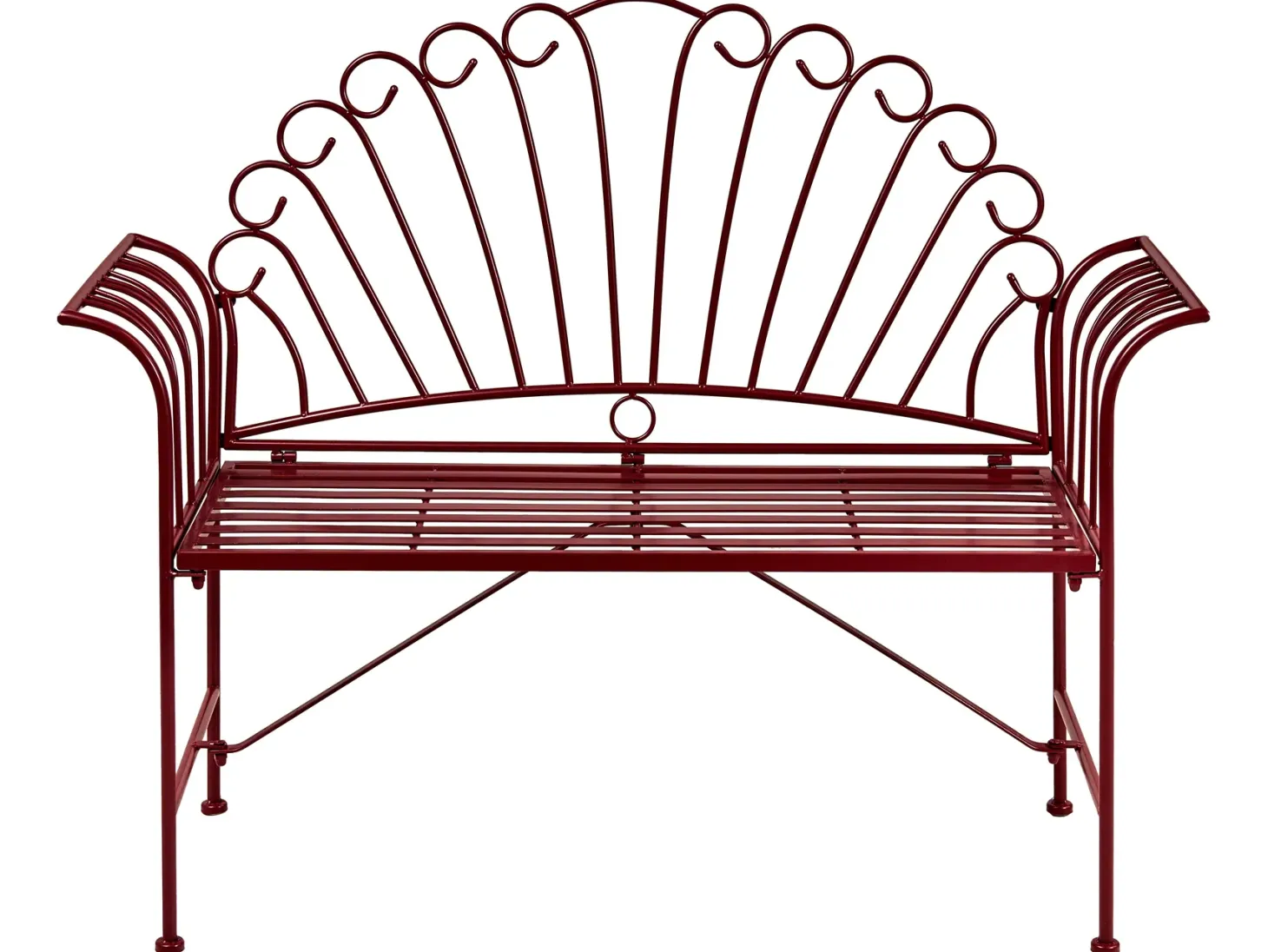 Ławka ogrodowa CAVINIA 125 cm Metal Burgundowy