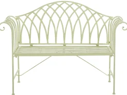 Ławka ogrodowa MILAZZO 130 cm Metal Jasnozielony