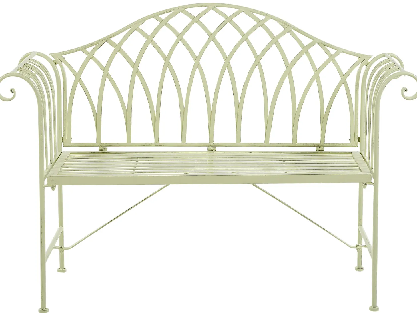 Ławka ogrodowa MILAZZO 130 cm Metal Jasnozielony