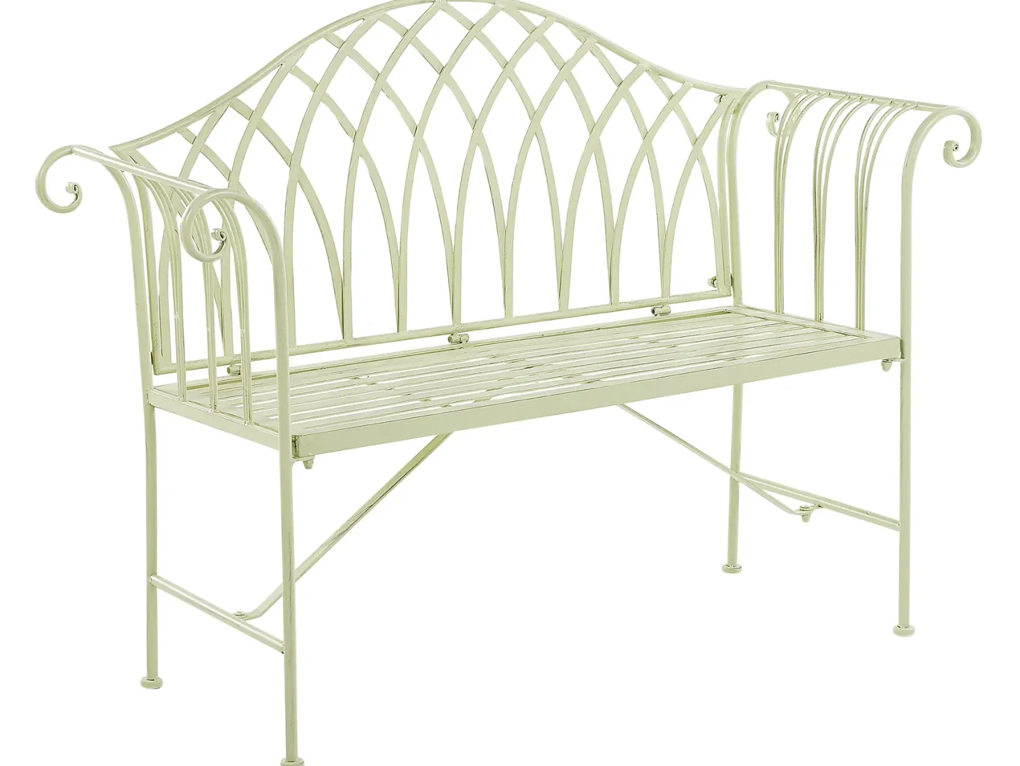 Ławka ogrodowa MILAZZO 130 cm Metal Jasnozielony