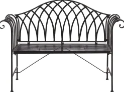 Ławka ogrodowa MILAZZO 130 cm Metal Czarny