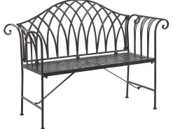 Ławka ogrodowa MILAZZO 130 cm Metal Czarny