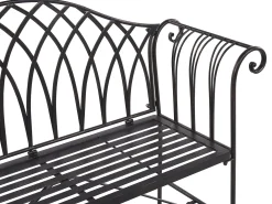 Ławka ogrodowa MILAZZO 130 cm Metal Czarny