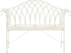 Ławka ogrodowa MILAZZO 130 cm Metal Biały