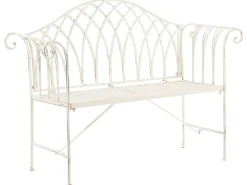 Ławka ogrodowa MILAZZO 130 cm Metal Biały