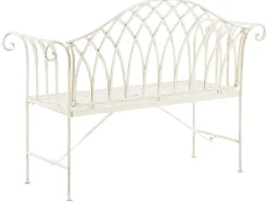Ławka ogrodowa MILAZZO 130 cm Metal Biały