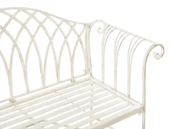 Ławka ogrodowa MILAZZO 130 cm Metal Biały