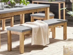 Ławka ogrodowa OSTUNI 160 cm Beton Szary