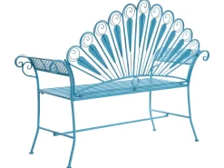 Ławka ogrodowa PAVIA 146 cm Metal Niebieski
