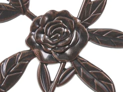 Ławka ogrodowa PIURA 88 cm Metal Ciemnobrązowy