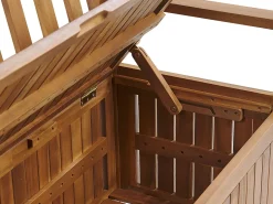 Ławka ogrodowa SOVANA 120 cm ze schowkiem Drewno akacjowe Brązowy