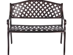 Ławka ogrodowa STAGGIA 104 cm Metal Brązowy