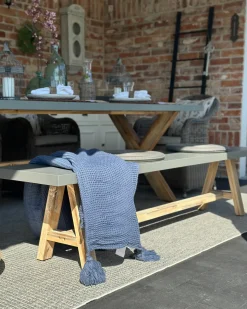 Ławka ogrodowa TONNARE 200 cm Beton Szary