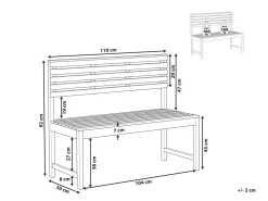 Ławka ogrodowa TREIA 110 cm Drewno akacjowe Brązowy