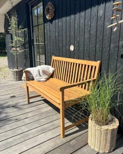 Ławka ogrodowa VIVARA 120 cm Certyfikowane drewno akacjowe Jasnobrązowy
