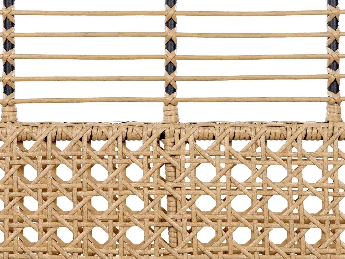 Ławka ogrodowa z poduchą PRATELLO 122 cm Technorattan Naturalny