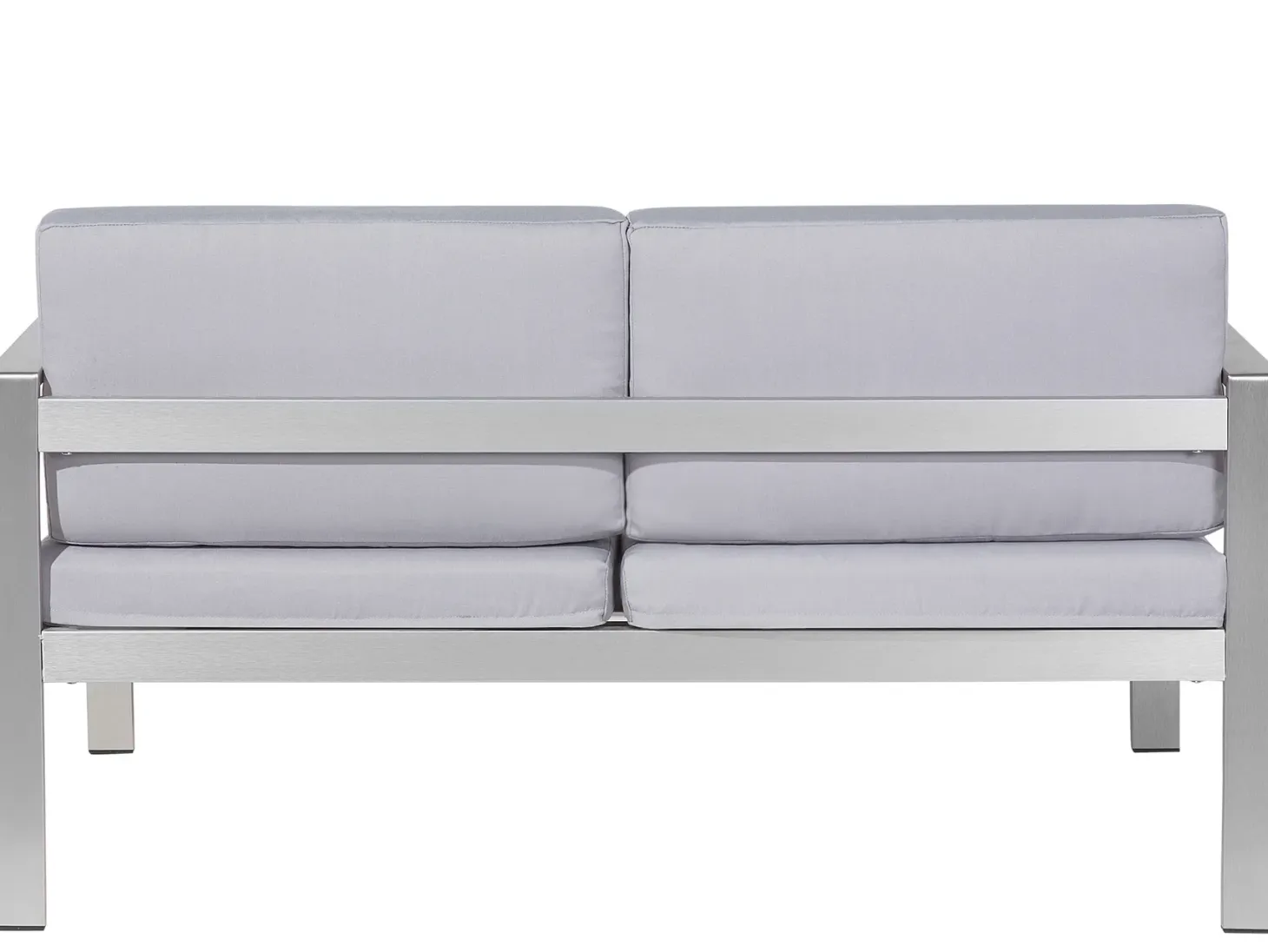 Ławka ogrodowa z poduchą SALERNO 142 cm Metal Jasnoszary