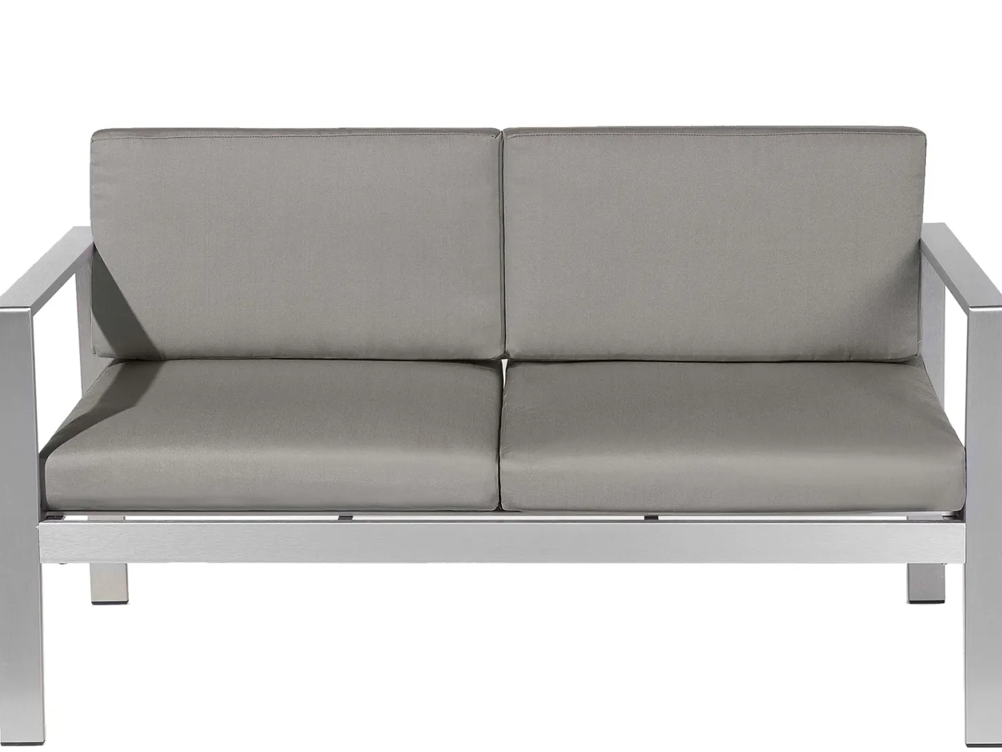 Ławka ogrodowa z poduchą SALERNO 142 cm Metal Ciemnoszary