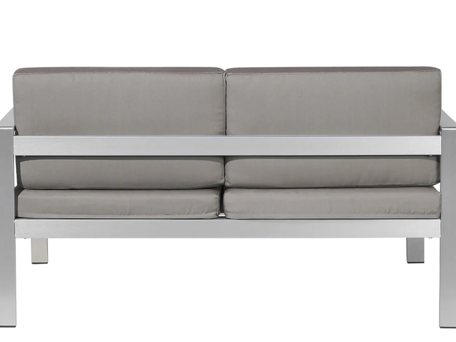 Ławka ogrodowa z poduchą SALERNO 142 cm Metal Ciemnoszary