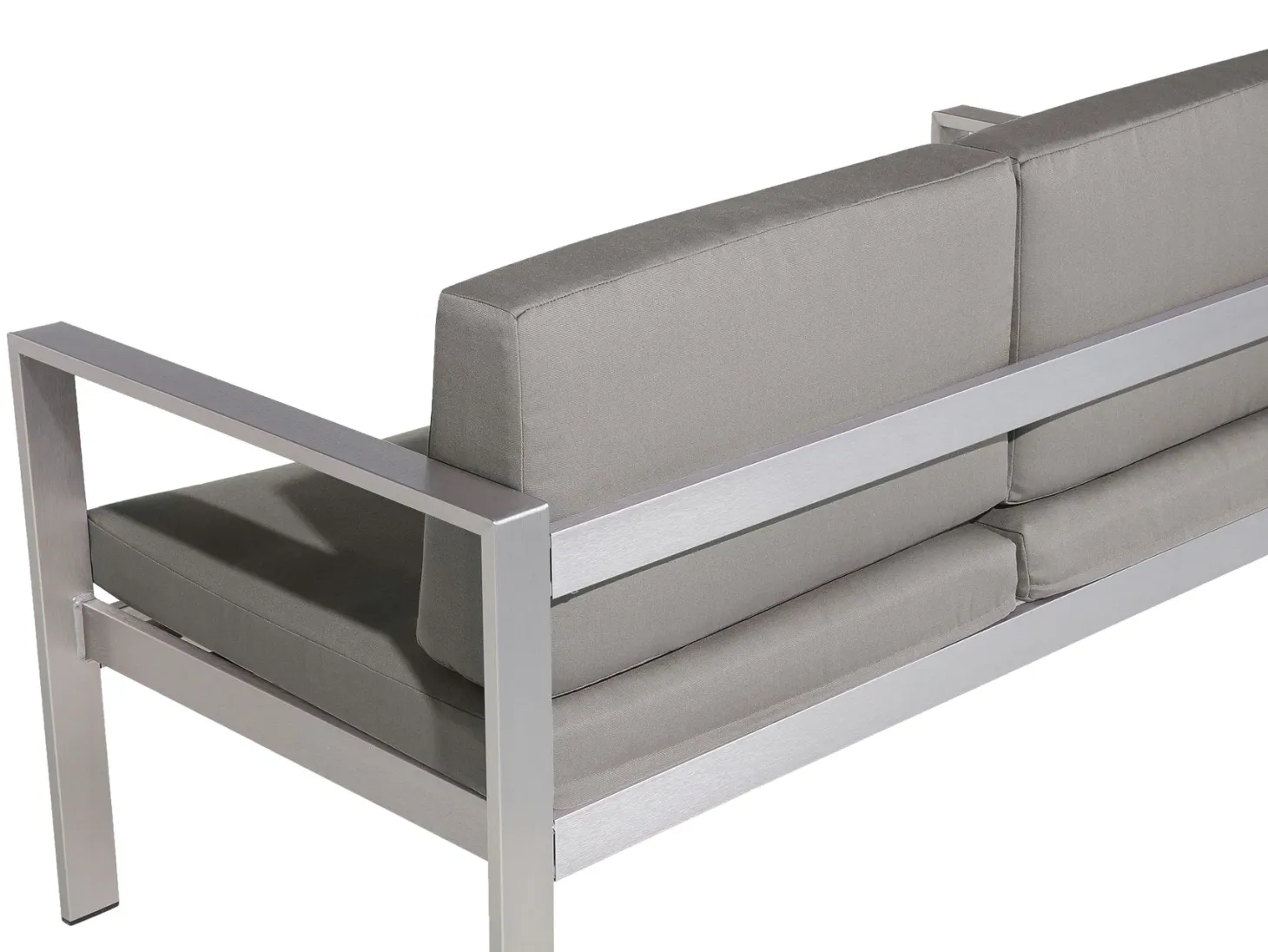 Ławka ogrodowa z poduchą SALERNO 142 cm Metal Ciemnoszary