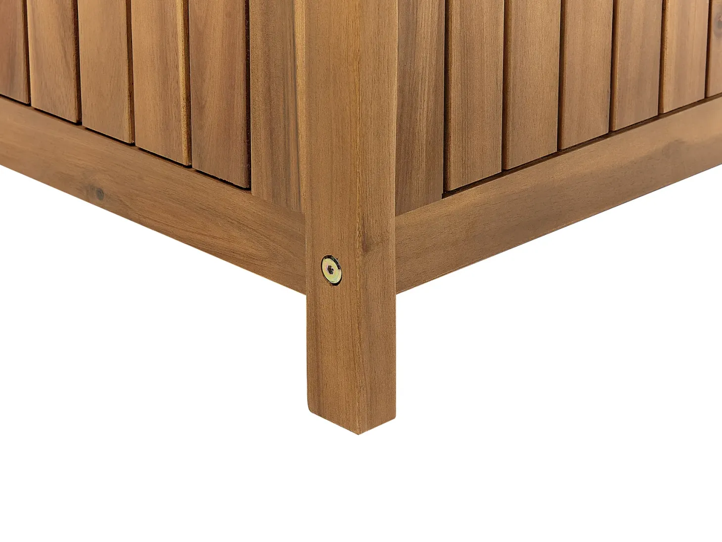 Ławka ogrodowa z poduchą SOVANA 160 cm ze schowkiem Drewno akacjowe Czerwony