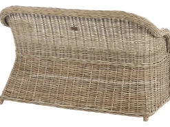 Ławka ogrodowa z poduchą SUSUA 141 cm Rattan Naturalny