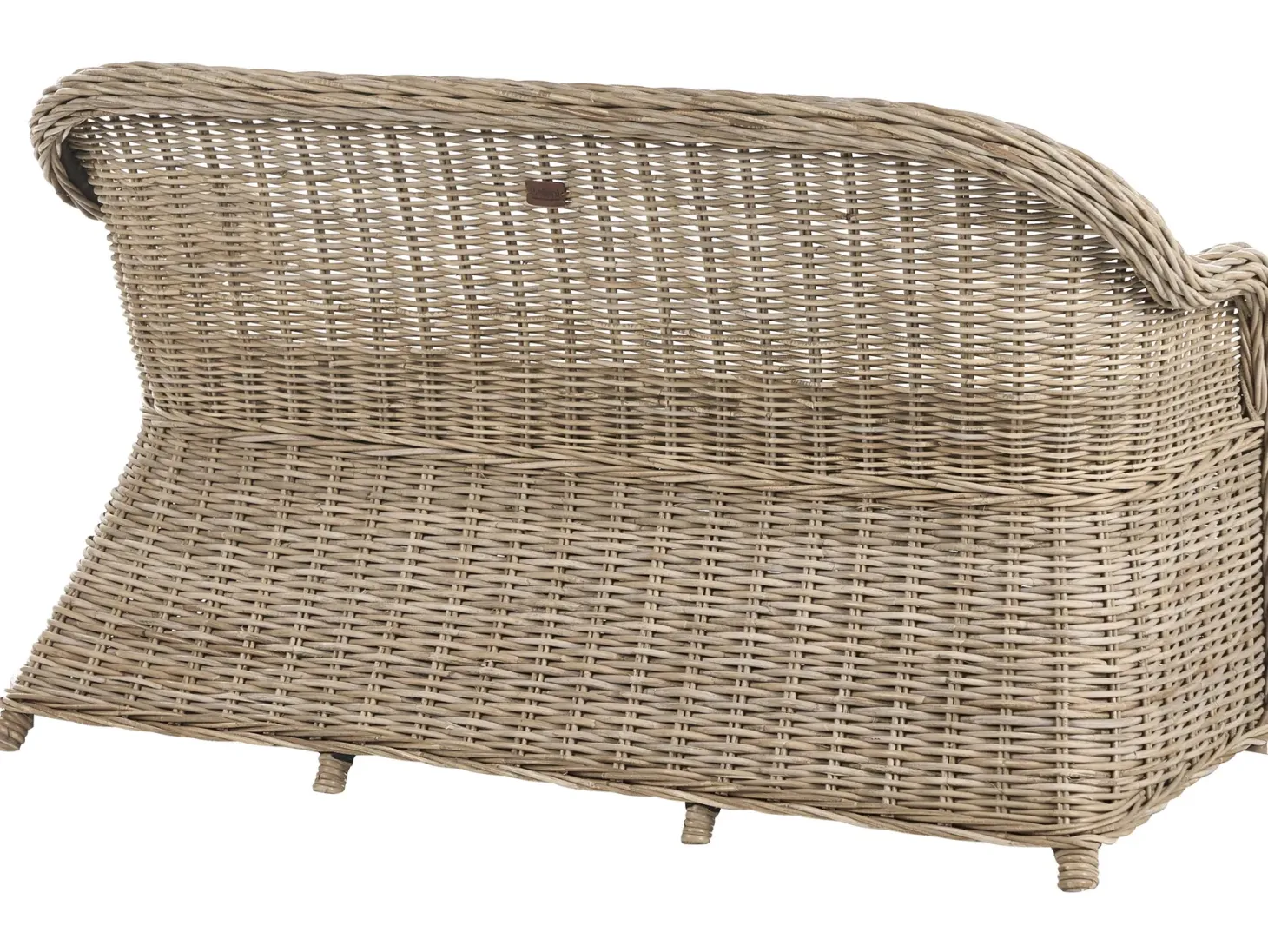 Ławka ogrodowa z poduchą SUSUA 150 cm Rattan Naturalny