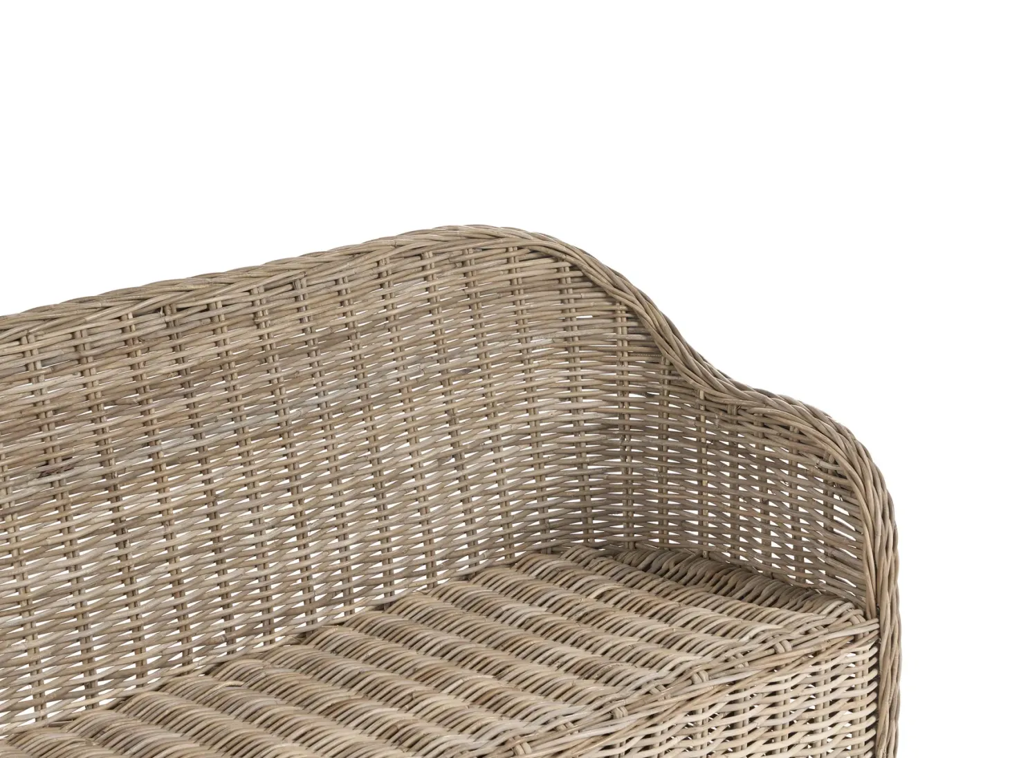 Ławka ogrodowa z poduchą SUSUA 189 cm Rattan Naturalny