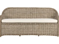 Ławka ogrodowa z poduchą SUSUA 189 cm Rattan Naturalny