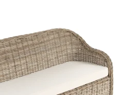 Ławka ogrodowa z poduchą SUSUA 189 cm Rattan Naturalny