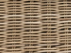 Ławka ogrodowa z poduchą SUSUA 150 cm z otomaną Rattan Naturalny