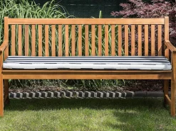 Ławka ogrodowa z poduchą VIVARA 160 cm Certyfikowane drewno akacjowe Granatowy