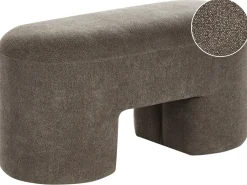 Ławka tapicerowana DECORAH Boucle Brązowy