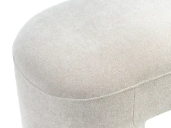 Ławka tapicerowana DECORAH Boucle Jasnobeżowy