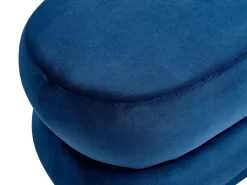 Sale Ławka tapicerowana ELLENDALE Welur Granatowy Wszystkie Akcesoria|Ławki Tapicerowane