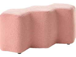 Ławka tapicerowana LITTLETON Boucle Różowy