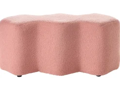 Ławka tapicerowana LITTLETON Boucle Różowy