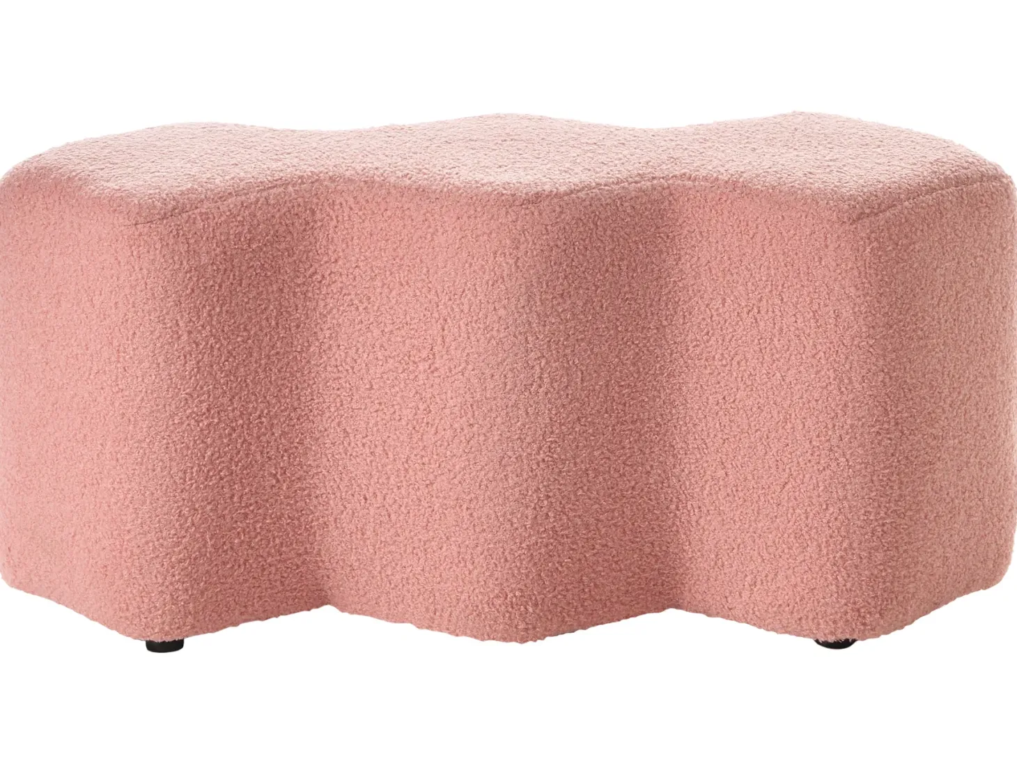 Ławka tapicerowana LITTLETON Boucle Różowy