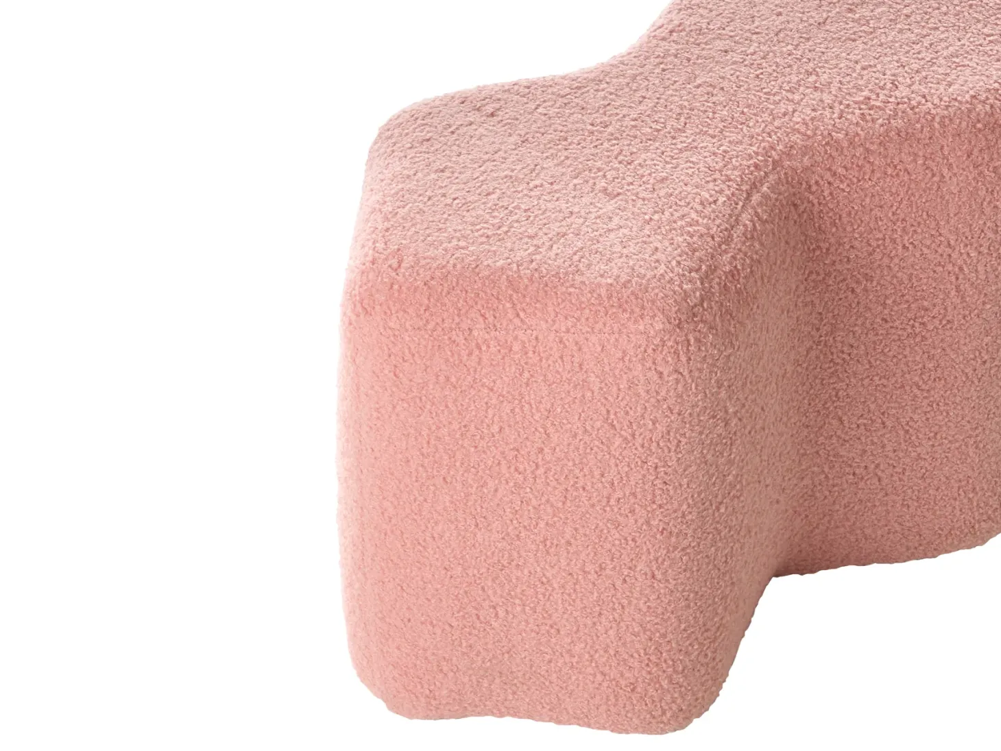 Ławka tapicerowana LITTLETON Boucle Różowy