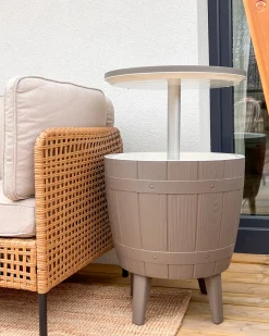 Barek ogrodowy z funkcją chłodzenia SILG 49 cm 49 cm Beżowoszary
