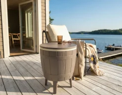 Barek ogrodowy z funkcją chłodzenia SILG 49 cm 49 cm Beżowoszary